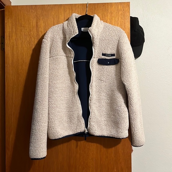 Columbia Jackets & Blazers - Columbia Sherpa coat.  Navy and cream. Like new condition